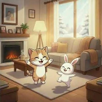 Lizard and Cat.. Upss, Kitty and Bunny | Indonesian Child Song