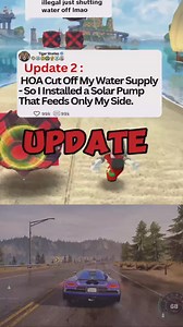 576K views · 3.5K reactions | Update 2 HOA Cut Off My Water Supply - So I Installed a Solar Pump That Feeds Only My Side. #foryou #fyp #reels #viral #redditstorytime #redditposts #storytime #redditstories #reddit #askreddit #paranormal #redditparanormal #nosleep | Top Fine | Facebook