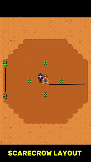 Scarecrow And Deluxe Scarecrow Layout in stardew valley #stardewvalley #shorts #games