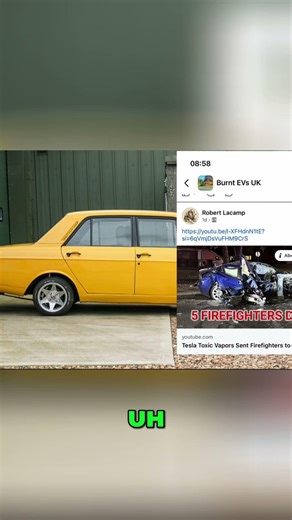 Tesla Fire & Toxic Vapors: Firefighters Hospitalized! Plus Mini Cooper #shorts