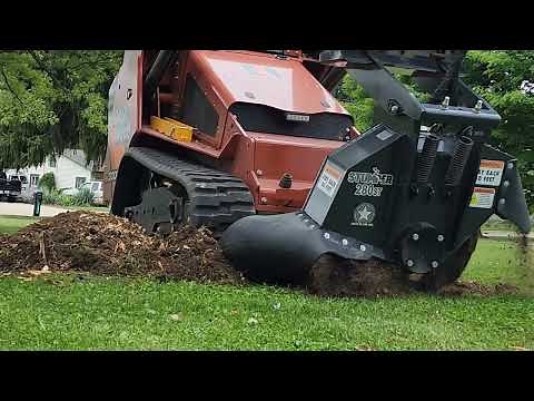 Ditch Witch SK3000 with a Stumper 280 stump grinding attachment