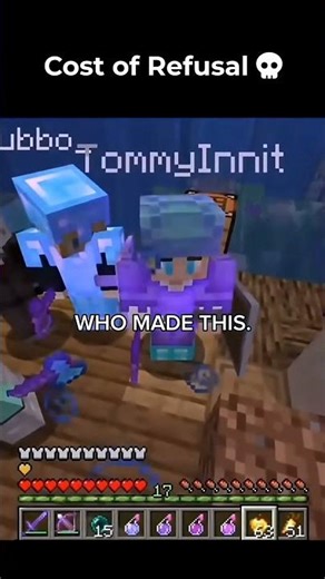 Tommyinnit said no to technoblade #minecraft #meme #gaming #legend #no