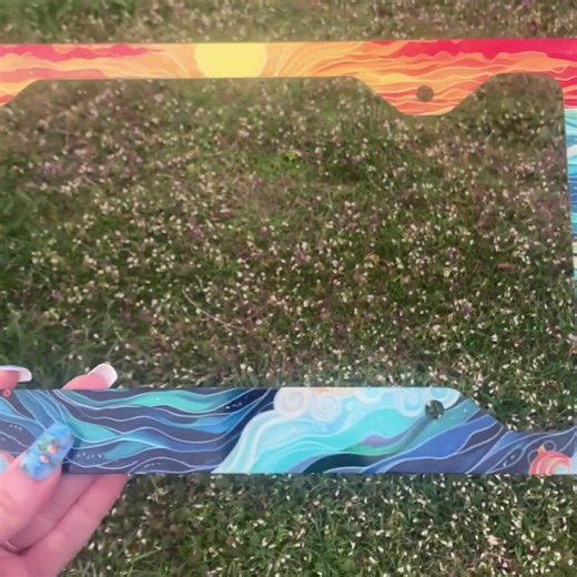 Sea Turtle License Plate Frame: Beach Car Decor, Ocean Vanity Tag - Etsy