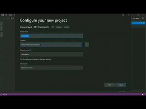 How to Create Console Application in Visual studio.