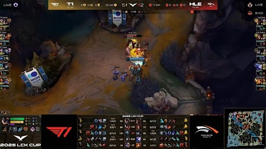 英雄联盟2025LCK杯，HLE vs T1（BO5）第二局