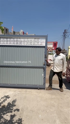 Laser cutting with shutter ￼ patti gate design || ￼ sliding with folding gate design #slidinggate