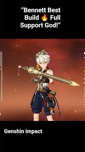 “Bennett Best Build 🔥 Full Support God!” f2p#genshin Impact #ytviralshorts #ytshorts