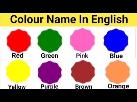 Trending colours name for kids रंगों के नाम हिंदी और इंग्लिश में nursery LKG UKG bacchon ke liye