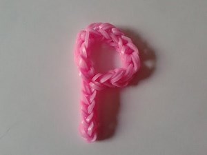 ♥ Tutorial: Letter P made with rubber bands (without a loom) ♥