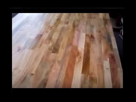 Refinishing wood table reclaim butcher block top to natural wooden colors removing old stain