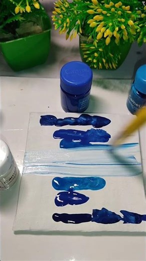Handmade Canvas Painting 🎨| Satisfying Art Process 😍 #shorts