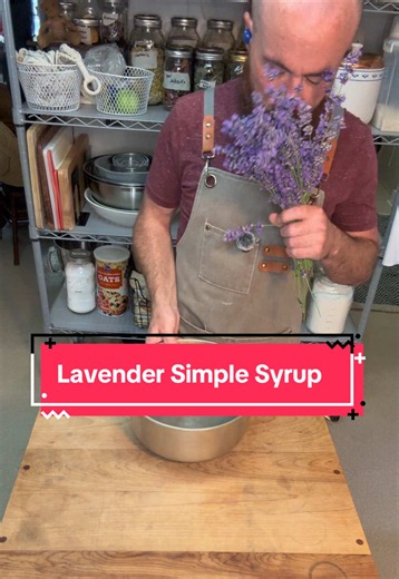 Lavender simple syrup Ingredients 1 bunch of lavender or 1 cup of dried flowers 2 quarts (8 cups) water 4 Tbsp Lemon Juice Sugar to taste (I used approximately 1 cup) Process in steamer or water bath canner. 10 minutes for pints 15 minutes for quarts. Or store in fridge. #lavender #simplesyrup #canning #recipe #cannonkitchen
