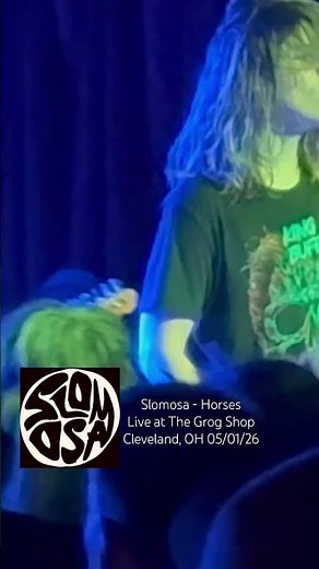 Slomosa live at the Grog Shop in Cleveland, Ohio. Fan in a horse mask during Horses