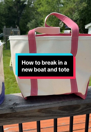 Break in a new @llbean #boatandtote with me! Machine wash, tumble dry, get the initial stiffness out - but the best way to get a used look is to use it. #llbeantote #llbeanboatandtote #boatandtote #mainer#maine #mainer