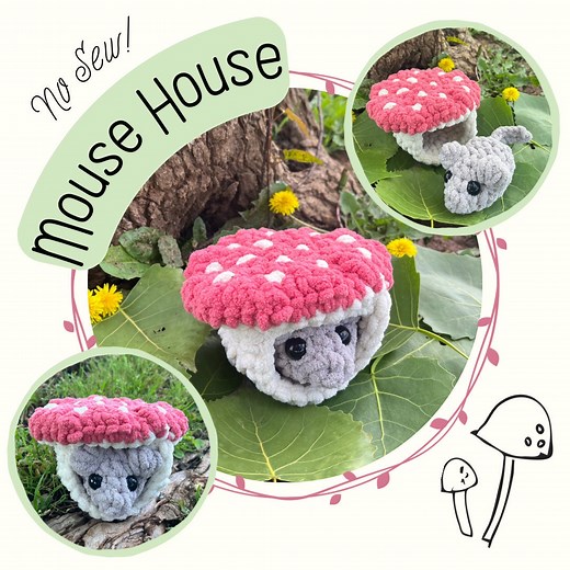 Mouse House Crochet Amigurumi Pattern - Etsy