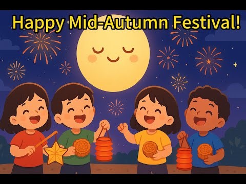 Happy Mid-Autumn Festival (中秋快乐歌) | Bilingual Kids’ Song with Mooncakes, Lanterns & Chang’e
