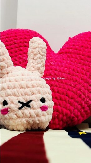 This Crochet Heart Pillow is Too Cute! 💖🧶 #shorts