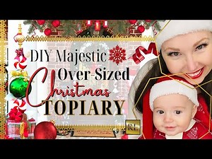 A MUST SEE!! Large outdoor Christmas DIY Topiary SET. Create these oversized displays on a budget!