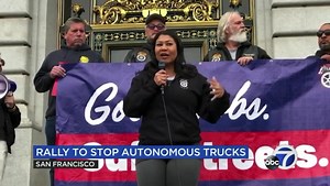We demand human operators! We must prioritize the safety and livelihood of our communities. PASS #AB316 #UnionStrong (Via ABC7) “Veteran truck drivers, like Mike Di Bene who’s been driving for nearly three decades, support the bill. “My concern is AI won’t be able to account for things that a human can. I’ve got years of experience. I know to look down the road a mile to see potential hazards,” said a truck driver and member of Local70. “80,000 pounds driving headlong unmanned terrifies me.”” Te