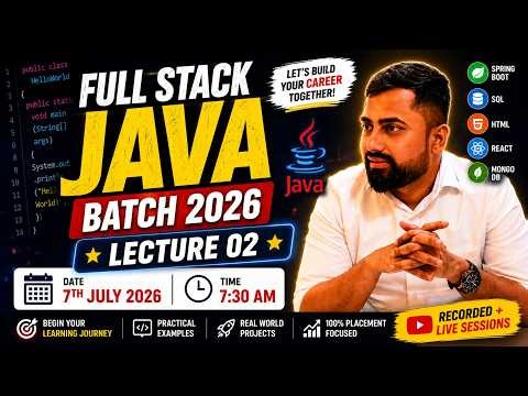 Full Stack Java — Class 2: Programming Fundamentals | IT Shaala Batch 2026