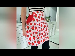 Incredibly Easy 🤩 How to sew a very stylish kitchen apron with double pockets?