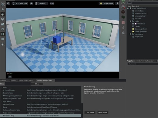 Omniverse Physics Extension Part 6: 刚体 - Kinematic Body Physics