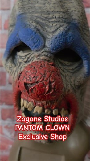Zagone Studios PANTOM CLOWN Halloween Latex Mask Exclusive Shop #RAREmask #zagonestudios #clownmask