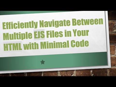 Efficiently Navigate Between Multiple EJS Files in Your HTML with Minimal Code