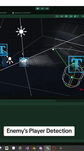 The enemy's player detection through line of sight is functional in 3d. This took me a bit to figure out the trig to properly function.