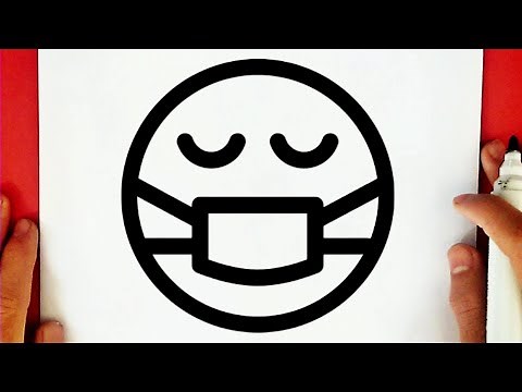 كيف ترسم ايموجي سهل يرتدي كمامة خطوة بخطوة / رسم سهل / How to draw emoji wearing a mask step by step