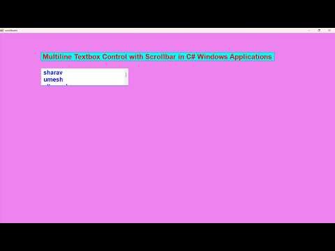 Textbox In C# Windows Forms | Multiline Textbox Control with Scrollbar in C# Windows Applications