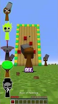 Minecraft Sprunkis and Horror vs Placing Blocks Higher! #shorts