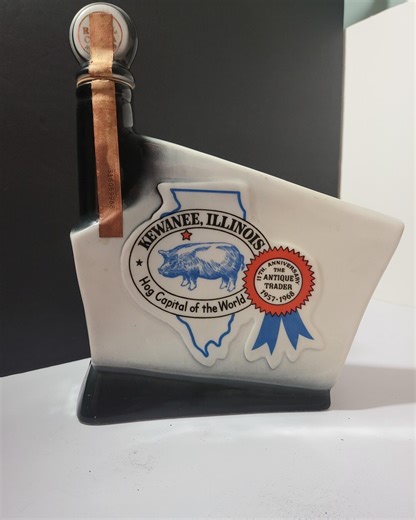Vintage 1968 Jim Beam Decanter - Kewanee, IL "hog Capital"'- Antique Trader 11th Anniversary- Rare Find! - Etsy