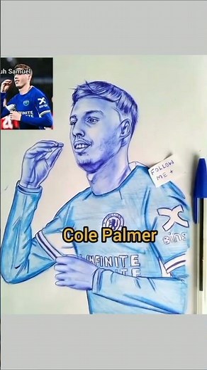 How to draw Cole Palmer 😁✍️💙 #chelsea
