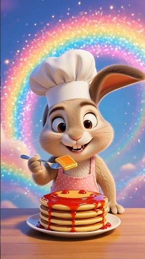Funny Cooking Cartoon for Kids | Chef Fluffy Makes Pancake!