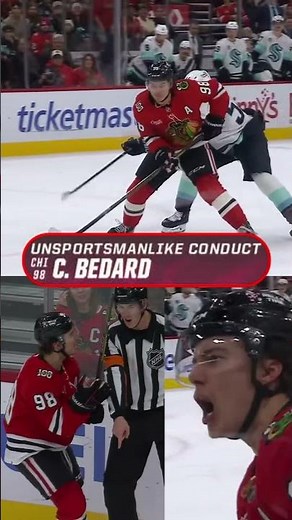 Connor Bedard was given an unsportsmanlike conduct penalty 😳