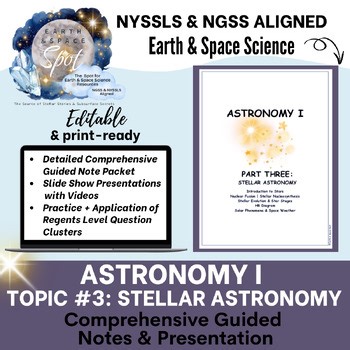 Astronomy I Unit Notes - Topic #3: Stellar Astronomy / Stars (NYSSLS NGSS ESS)