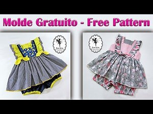 Gabriela Baby Dress and Diaper Cover - 3 months to 4 years - Free Pattern for size 4 years