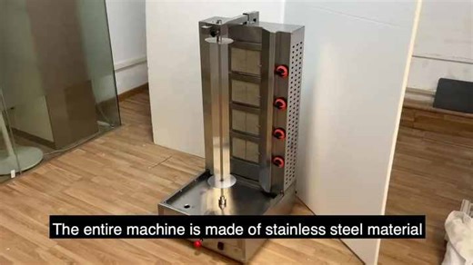 Stainless Steel Gas 4-Burner Dorner Kebab Machine Automatic Kebab Grill Shawarma Machine for Restaurant & Party