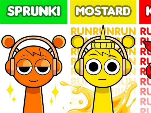 Incredibox Sprunki VS Sprunki Mustard Mod VS Sprunki Katchup Mod(所有角色对比)