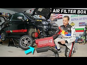 FIAT 500 ABARTH AIR FILTER BOX ASSEMBLY REMOVAL REPLACEMENT, FIAT 500 ABARTH INTAKE REMOVAL REPLACEM