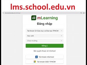 Hướng dẫn Học sinh đăng nhập vào LMS mLearning: lms.mschool.edu.vn