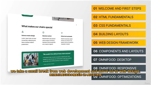 【 HTML5+CSS3 课程】使用 HTML 及CSS 构建响应式真实网站（中英文字幕）【Udemy最受欢迎】