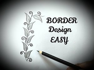 how to draw a border design on paper easy Simple drawing border designs on paper with pencil