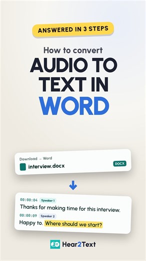 How to Convert Audio to Text in Word (3 Steps)