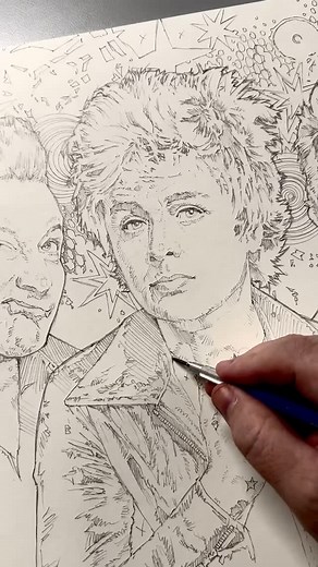 42 reactions · 8 comments | Only 17 left of the GREEN DAY:1972 Limited Edition Art Print! @greenday @billiejoearmstrong #drawing #artist #instaartist #greenday #artprocess #sketch | Matt Busch | Facebook