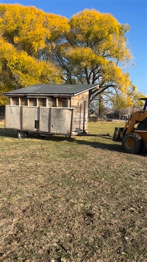McKenzie Mitchell on Instagram: "This trailer moves once a year, when we are setting up the nativity. I’d say it has given its all. And yes. . . I took this video specifically to play this song in the background. Obvs."
