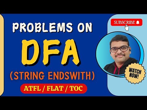 DETERMINISTIC FINITE AUTOMATA (DFA) EXAMPLE - 2 (STRINGS ENDS WITH) IN AUTOMATA THEORY || TOC