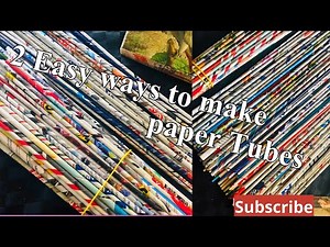 How to make paper Tubes | Paper Weaving for Beginners | How to make Newspaper Tubes | Basic Tutorial