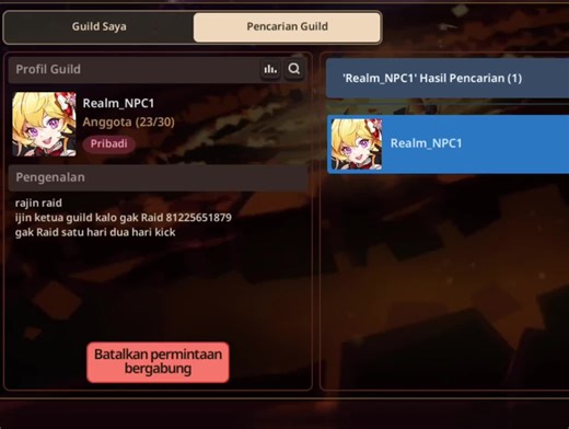 ayo join guild Realm_NPC yang memiliki 3 cabang.ada 2 guild santai,khusus member yang mau ambil pelatihan eva dan 1 guild kompe,syarat masuk ke guild kompe harus rajin raid ya kak😃👍, ayo join bersama aku yang asik dan ramah ini, kami selalu menyambut member baru dan menganggapnya keluarga kami, ayo buruan join ke guild ku, aku tunggu ya notifnya.arigatou🥳😍😋.#guildRealm_NPC #logoguildRNP #RNP #margaRNP😋 #welcometheguildRNP